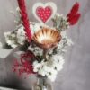 Petit-bouquet-fleurs-séchées et bouteilles LOVE - La Saladelle-Atelier floral-66