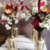 Petit-bouquet-fleurs-séchées et bouteilles LOVE - La Saladelle-Atelier floral-66